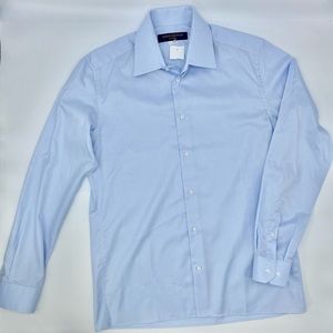 LOUIS VUITTON BUTTON UP DRESS SHIRT BLUE MENS 41